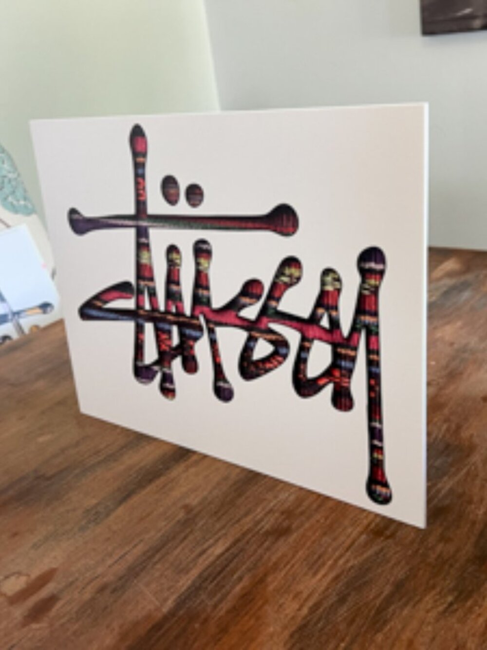 Custom STUSSY Woven Baja Pattern Logo Sign | 12x16 Digitally Printed PVC Boa